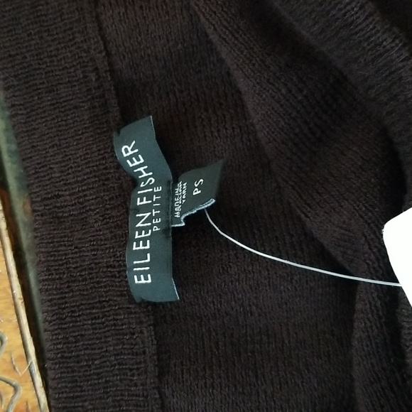 EILEEN FISHER Vintage 90s Wool Knit A-line Skirt Brown Petite Small FLAWED - Picture 2 of 7